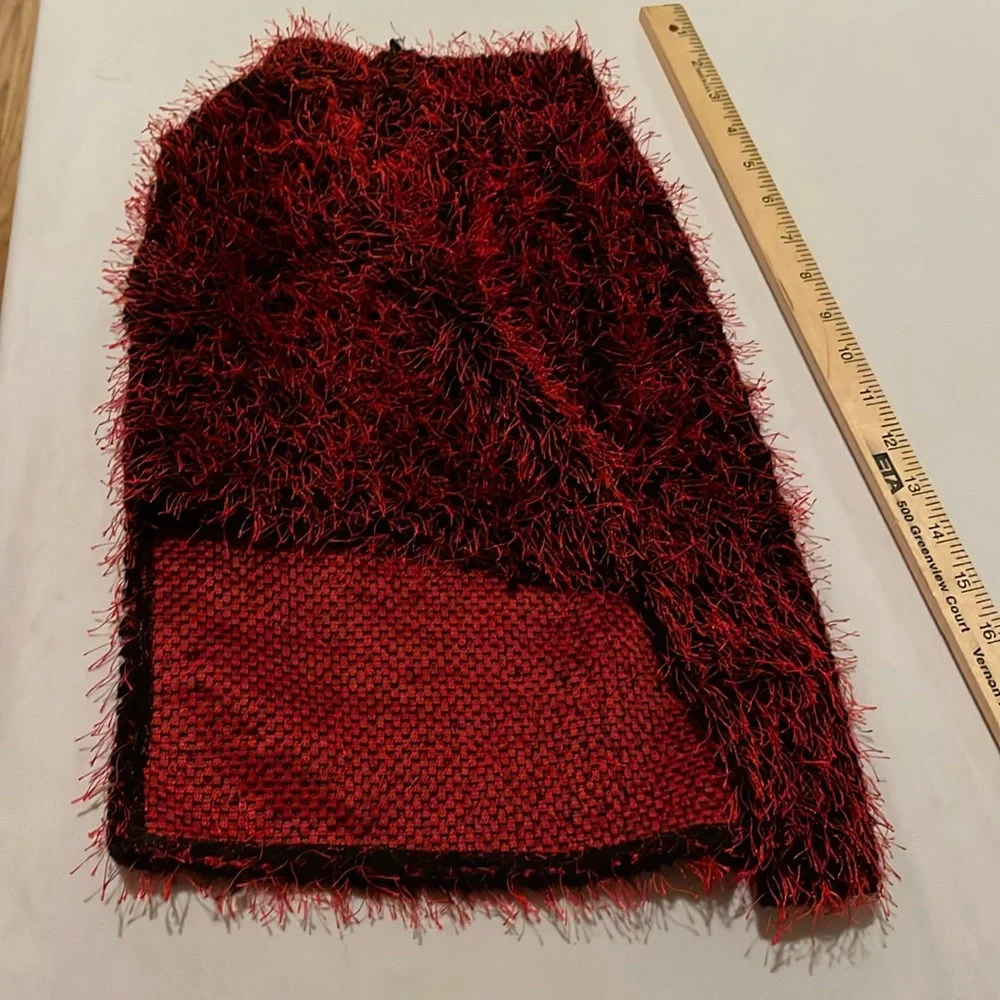 Red & black Dog sweater red size small - medium